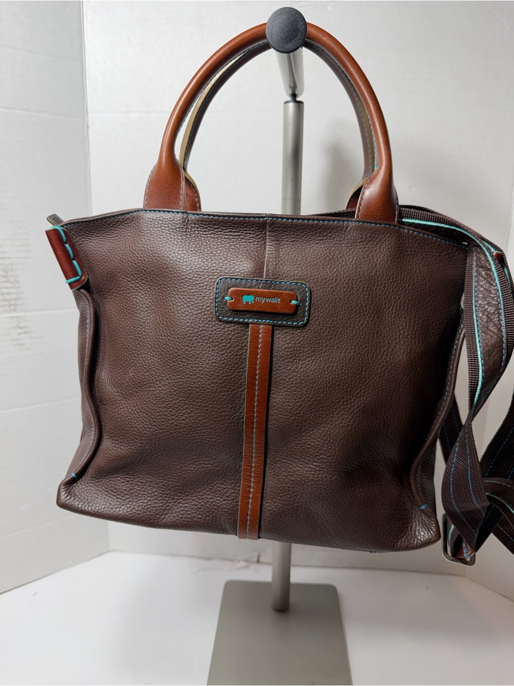 Mywalit Windsor Tasche, Chocolate Mousse hand bag comes with strap mint cond